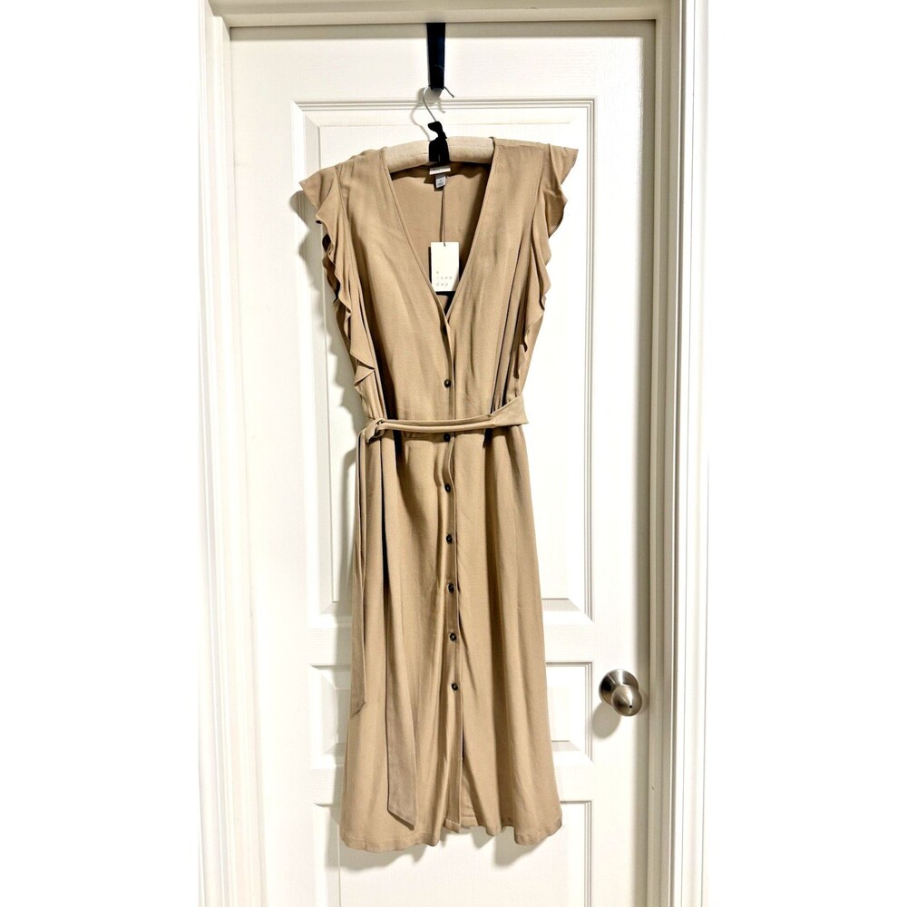 NWT Khaki Women’s Midi Dress, Rayon,  Size Medium